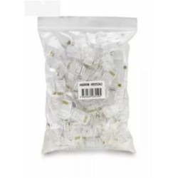 Hadron Hdx5062 Cat5 Konnektör Ez Rj45 Delikli 100Lü Paket Şeffaf