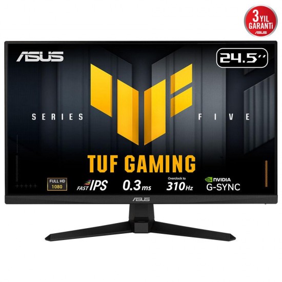 Asus 24.5 Tuf Gaming VG259QMR5A 310Hz 0.3ms Full HD Adaptive Sync Fast IPS Gaming Monitör