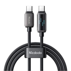 MCDODO CA-4250 100W TYPE-C TO TYPE-C ŞARJ HIZ GÖSTERGELİ ŞARJ VE DATA KABLOSU- 1.2 M SİYAH