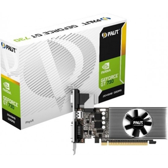 Palit Nvidia GeForce GT 730 2GB 64Bit DDR5 (DX12) PCI-E 2.0 Ekran Kartı (PLT-NE5T7300HD46-2081F)