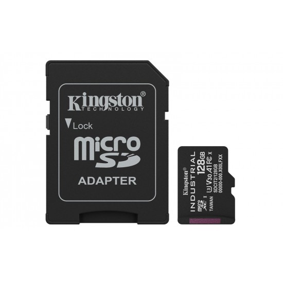 Kingston SDCIT2-128GB 128GB microSDXC Industrial C10 A1 pSLC Card + SD Adapter Hafıza Kartı