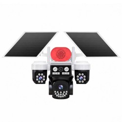 Joysee S3 9Mp AOR 4G 3.6mm+2x2.8mm 2 Solar Üç Kamera 19IR+18Led PTZ Kamera