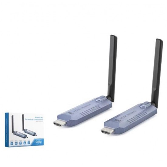 HADRON HDX1445 Kablosuz HDMI Görüntü Aktarım Seti 1080p 60 Hz 150 m Gri