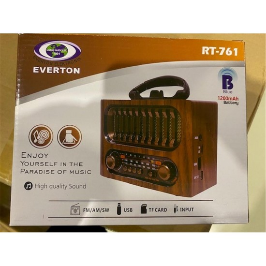 Everton Rt-745 Led özellikli Nostajık Bluetooth Radyo Müzik çalar