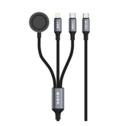 S-link Armor CLW-01 100W 1.2m Type-C to Type-C Lightning  Siyah Hızlı Şarj Kablosu