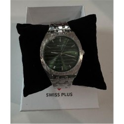 Swiss Plus Man Watch Basic Seri Model-5 ST2302AGP Green-Silver(Kol Saati)