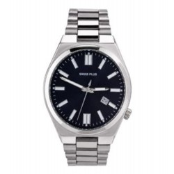 Swiss Plus Man Watch Basic Seri Model-1 ST3533AGS Black-Silver(Kol Saati)