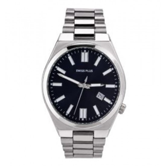 Swiss Plus Man Watch Basic Seri Model-1 ST3533AGS Black-Silver(Kol Saati)