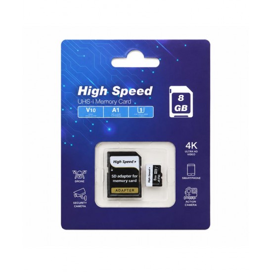 ELBA High Speed 8GB A1 V10 U1 Micro Hafıza Kartı Class10