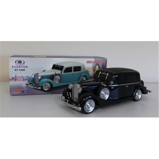 EVERTON RT-1960 Siyah Arabalı  Bluetooth Fm-Usb-Tf-Aux Şarjlı Nostaljik Radyo