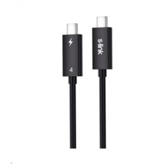S-link SL-TC402 Thunderbolt 4.0 2m 8k 60Hz PD100W TypeC to TypeC 40Gbps Hızlı Data Kablosu