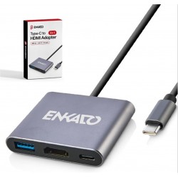 ENKADO EKD-TP43 TYPCE-C TO 3 İN1 HDMI +PD +USB 3,0 ADAPTÖR