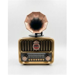 Everton RT-606 Gramofonlu, Şarjlı,  Nostaljik Radyo( Bluetooth-USB-SD-FM)