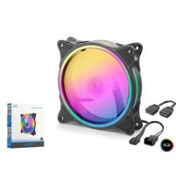 Nodar Nd2659 Kasa Fanı İç ve Dış parıltı Argb 12Cm Siyah