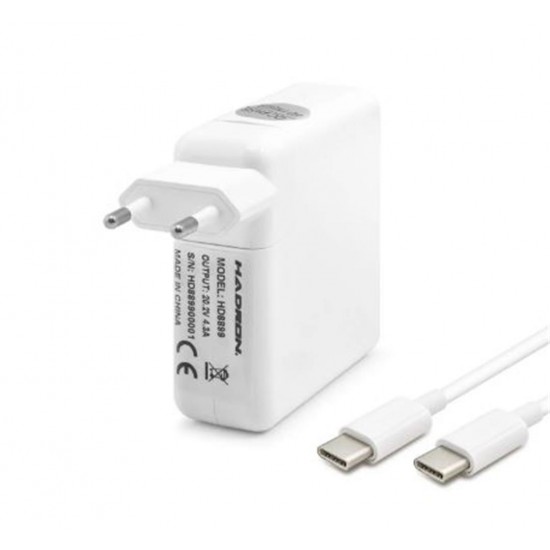 HADRON HD8899 Laptop Adaptörü 85W 20.2V 4.3A Type-C Beyaz