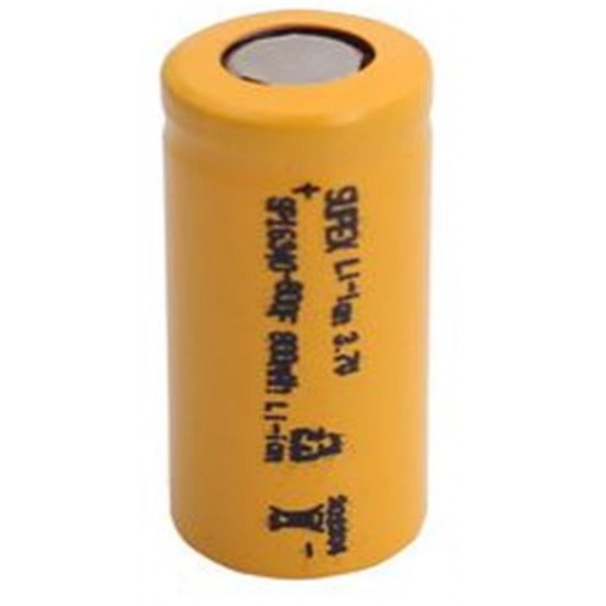 Supex 16340-800S 3.7V 800MA Şarjlı Li-on Pil Uçlu Kafa Pil