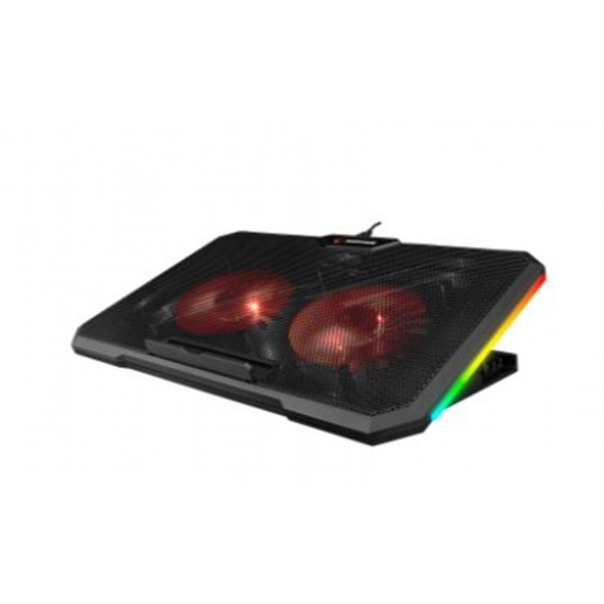 Addison Rampage AD-RC12 CLAW Siyah 2 Fan 2 USB RGB Işıklı 15-17 Notebook Soğutucu Stand
