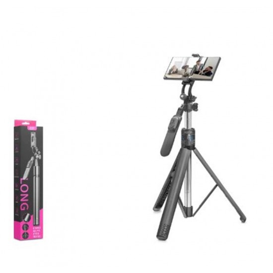 NODAR ND1050 Telefon Tripodu ve Selfie Çubuğu Seti Bluetooth Kumandalı 201 cm - Siyah