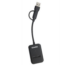 Dark USB-A + USB-C 10- M Key M.2 NVMe SSD Taşınabilir  Disk Yerleştirme Adaptörü DK-AC-DSEM3