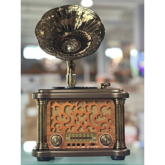 Everton Rt-588  Bluetooth Fm-Usb-Tf-Aux  Şarjlı Nostaljik Radyo