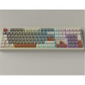 Everest KM-77 Runa Gri-Krem-Kahve Usb Rainbow Aydınlatmalı Sessiz Q Klavye + Mouse Set
