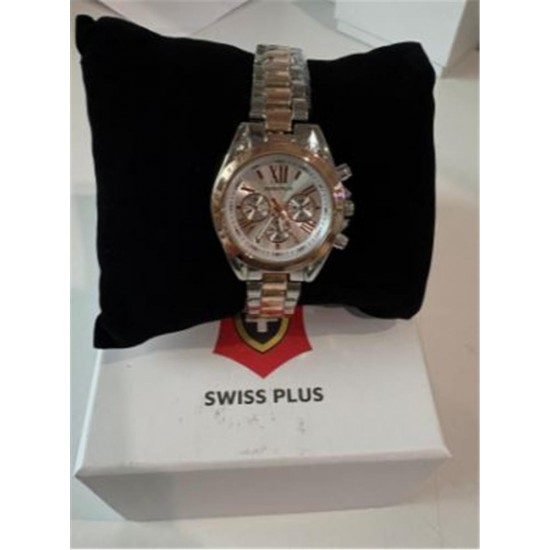 Swiss Plus Woman Watch Model-1 ST0730ABL Rose Gold-Silver(Kol Saati)