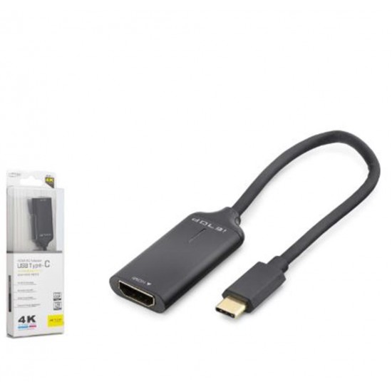 iETOP HDX7898 Type-C to HDMI Görüntü Dönüştürücü 4K 30Hz 20 cm Siyah