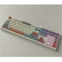 Everest KM-78 Rena Krem-Gri-Kahve Kablosuz 2.4 + BT RGB Aydınlatmalı Sessiz Q  Klavye + Mouse Se
