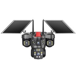 Joysee S4 12Mp AOR 2x3.6mm 2x2.8mm 4G 2 Solar Dört Kamera 22IR+12Led PTZ