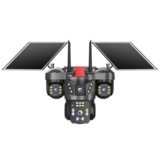 Joysee S4 12Mp AOR 2x3.6mm 2x2.8mm 4G 2 Solar Dört Kamera 22IR+12Led PTZ