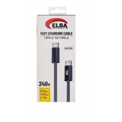 Elba ELB-2704 240w Type-c To Type-c 1mt Örgülü Desenli  Şarj Kablosu 480Mps  Hızlı Şarj