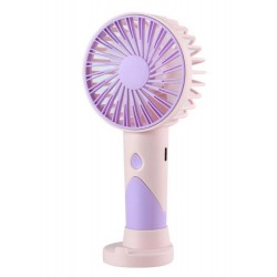 Feny FN-F20 Pembe-Mor Kademeli Ultra Sessiz Şarjlı Taşınabilir 500Mah Mini El Fanı