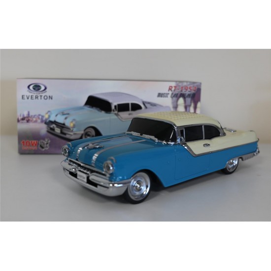 EVERTON RT-1954 Turkuaz Arabalı  Bluetooth Fm-Usb-Tf-Aux Şarjlı Nostaljik Radyo