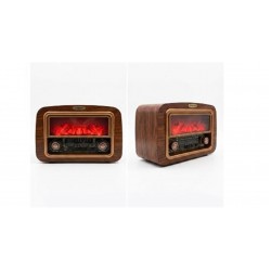 Everton Rt-742 Şömine Göstergeli  Bluetooth Fm-Usb-Tf-Aux  Şarjlı Nostaljik Radyo