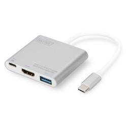 Digitus DA-70838 USB 3.0 (USB Tip C)  -  HDMI Grafik AdaptörüUSB 3.0 HubGiriş: 1 x USB Tip C erkek