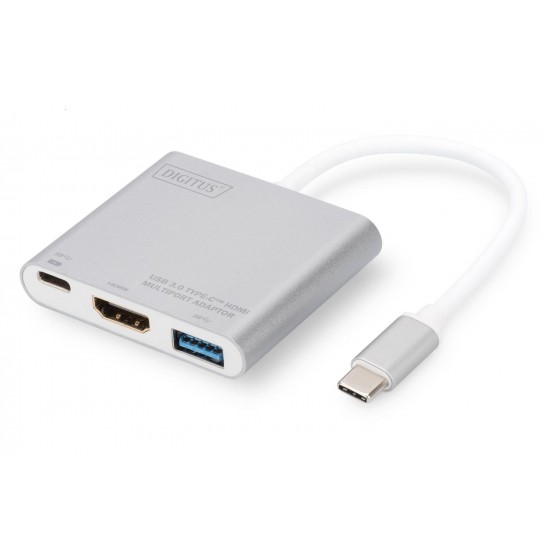 Digitus DA-70838 USB 3.0 (USB Tip C)  -  HDMI Grafik AdaptörüUSB 3.0 HubGiriş: 1 x USB Tip C erkek