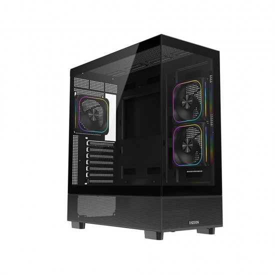 FAZEON F17 750W 80PLUS BRONZE 3x120mm ARGB Fanlı ATX Siyah Bilgisayar Kasası