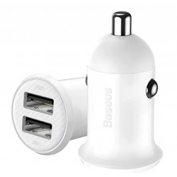 BASEUS CCALLP-02 Grain Pro Araç İçi Şarj Cihazı Beyaz