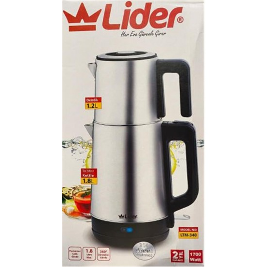 Lider Ltm-340 İkisi Bir Arada Elektrikli Çaycı Ve Kettle
