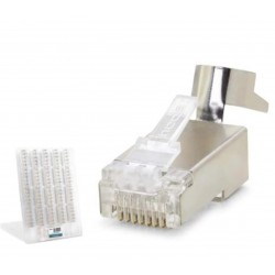 NODAR ND2425 CAT7 EZ RJ45 Metal B Kalite Konnektör 100 Adet Plastik Kutu - Silverı