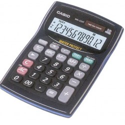Casio WM-220MS-BU 12 Hane Mavi Suya-Toza Dayanıklı Masa Üstü Hesap Makinesi