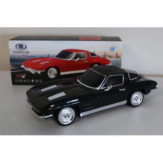EVERTON RT-1956 Siyah Arabalı  Bluetooth Fm-Usb-Tf-Aux Şarjlı Nostaljik Radyo