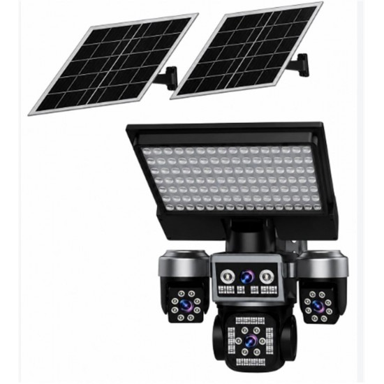 Apronx APX-WSP368 12Mp AOV 4G Aydınlatmal + 2 Solar Panel Dört Kameralı  PTZ