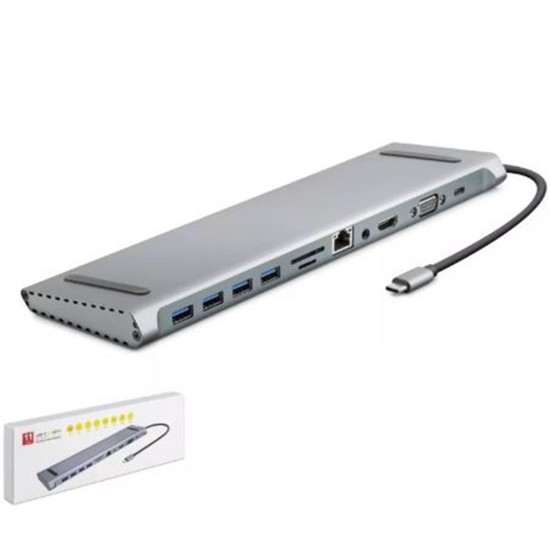HADRON HDX7854 TYPE-C HDTV COMBO TYPE-C + HDMI 4K 30Hz + 4-USB3.0 + VGA + AUDIO +