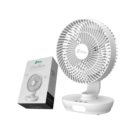 Feny FN-F88 Oscilla 3 Kademe Hız Ayarlı 180° 3000 Mah Şarjlı  8Masüstü Vantilatör 150° Salınım