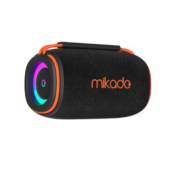Mikado MD-31BT Siyah IPX6 15W RGB Işıklı 2400mAh TF KART+USB Destekli Bluetooth Hoparlör