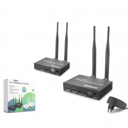 HADRON HDX1443 Kablosuz HDMI KVM Görüntü Aktarım Seti Loop-Out IR 1080p 300 m Siyah