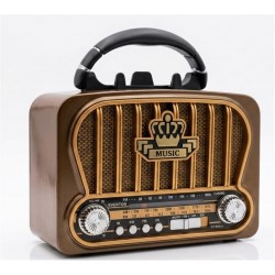 Everton RT-826M  Bluetooth-USB-SD-FM Şarjlı  Nostaljik Radyo El Fenerli