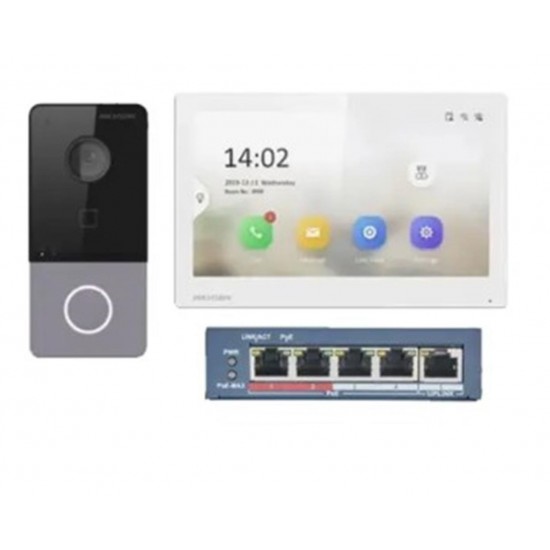Hikvision DS-KIS213 7 4 Tellli Analog Vİdeo İnterkom Kit