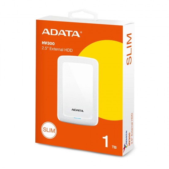 Adata 1Tb AHV300 2.5 Usb 3.2 Gen1 Beyaz Harici Harddisk
